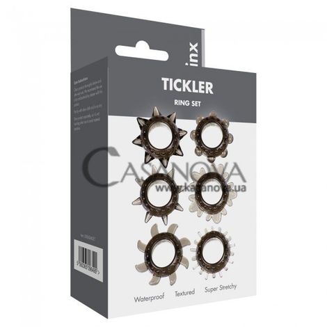 Основне фото Набір ереційних кілець Tickler Ring Set чорний 4 см