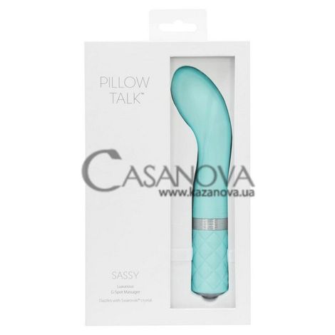 Основное фото Вибратор для точки G Pillow Talk Sassy голубой 19,8 см