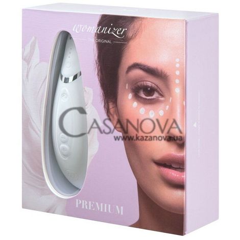 Основне фото Вакуумний кліторальний стимулятор Womanizer Premium білий 15,5 см