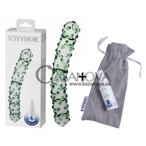 Основное фото Стеклянный фаллоимитатор Joyride Premium GlassiX Set 14 зелёный 23 см