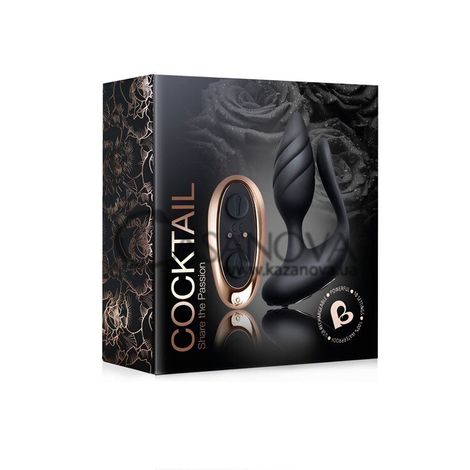 Основное фото Анально-вагинальный вибратор для пар Rocks-Off Cocktail чёрный 6 см