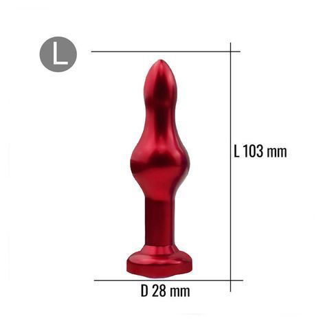 Основное фото Анальная пробка Anal Jewelry Plugs красная с прозрачным кристаллом 10,3 см