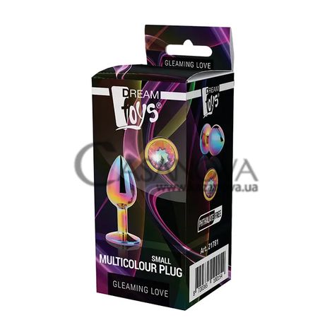 Основное фото Анальная пробка с камнем Gleaming Love Multicolour Plug Small разноцветная 7,1 см