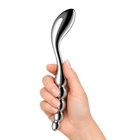 Основное фото Двухсторонний металлический фаллоимитатор Satisfyer Star Force 2 серебристый 21,7 см