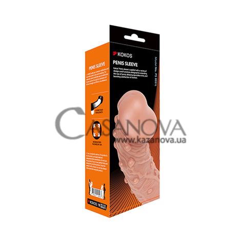 Основное фото Насадка на пенис Kokos PS002-L телесная 16,5 см