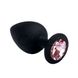 Дополнительное фото Анальная пробка Black Silicone Pink Topaz L чёрно-розовая 9 см