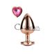 Дополнительное фото Анальная пробка Small Rose Gold Plug Gleaming Love золотистая с розовым 7,1 см
