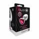 Дополнительное фото Металлическая анальная пробка Ouch! Heart Gem М сереристая с розовым кристаллом 8,2 см