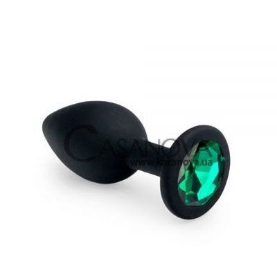 Основное фото Анальная пробка Crystal Anal Plug S чёрно-зелёная 7,5 см