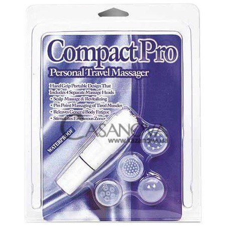 Основное фото Мини-вибратор Compact Pro Personal Travel Massager с насадками