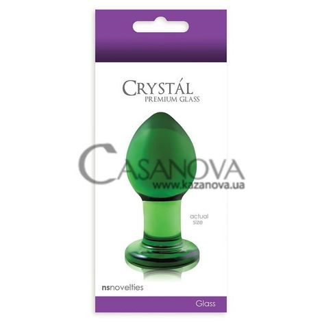 Основное фото Анальная пробка Crystal Premium Glass Medium зелёная 8 см