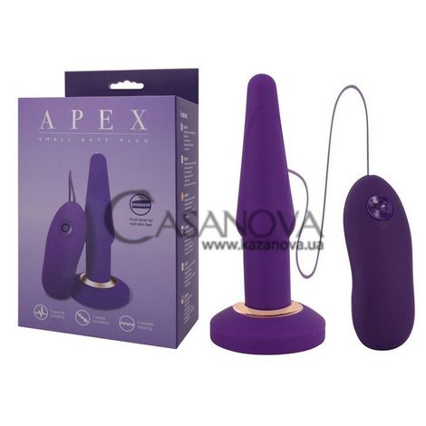 Основное фото Вибропробка Apex Small Butt Plug фиолетовая 14,2 см