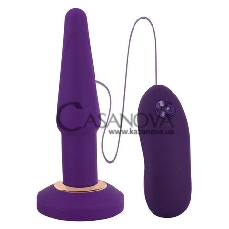 Основное фото Вибропробка Apex Small Butt Plug фиолетовая 14,2 см
