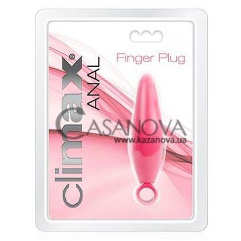 Основное фото Анальная пробка Climax Anal Finger Plug розовая 10,5 см