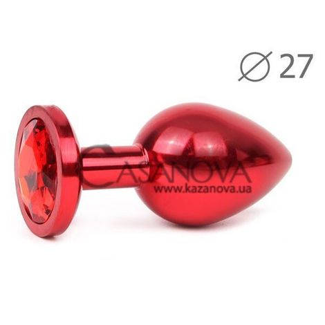 Основне фото Анальна пробка Anal Jewelry Plug Small червона з червоним кристалом 7 см