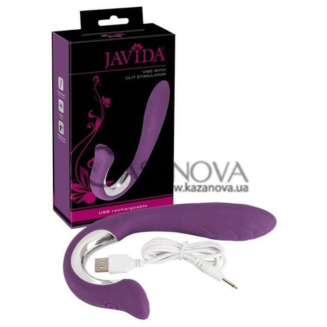Основное фото Rabbit-вибратор Javida Vibe With Clit Stimulator фиолетовый 18,5 см