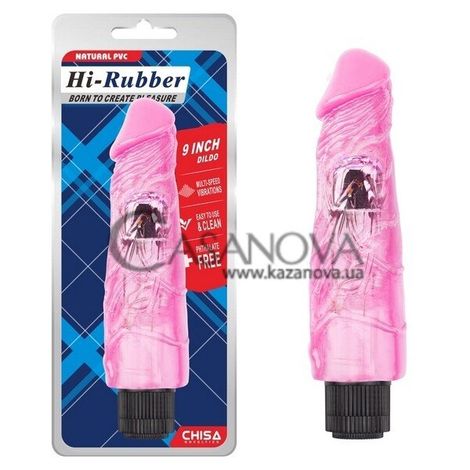 Основное фото Вибратор Hi-Rubber Born To Create Pleasure 9 Inch розовый 23,5 см