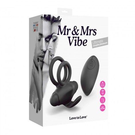 Основне фото Віброкільце-стимулятор з пультом д/в Love To Love Mr & Mrs Vibe чорне