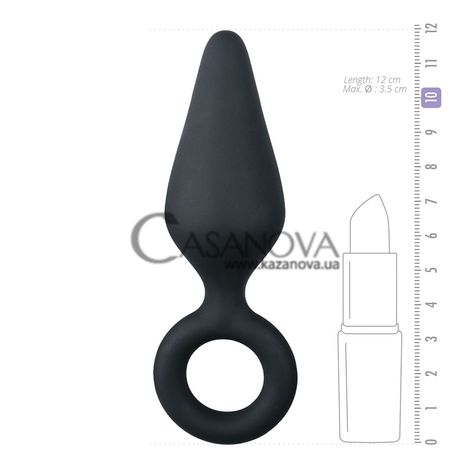 Основное фото Анальная пробка EasyToys Pointy Plug Medium чёрная 12 см
