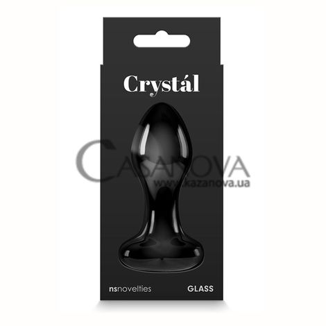 Основное фото Анальная пробка NS Novelties Crystal Heart Black черная 8,8 см