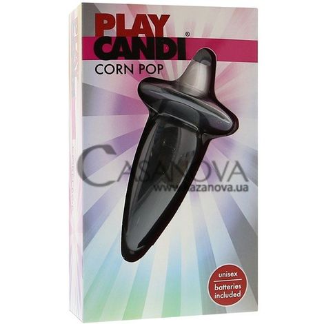 Основное фото Анальная пробка с вибрацией Play Candi Corn Pop чёрная 10 см