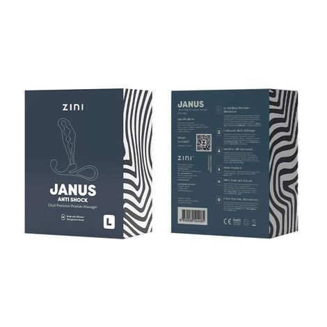 Основное фото Массажёр простаты Zini Janus Anti Shock чёрный 11,5 см