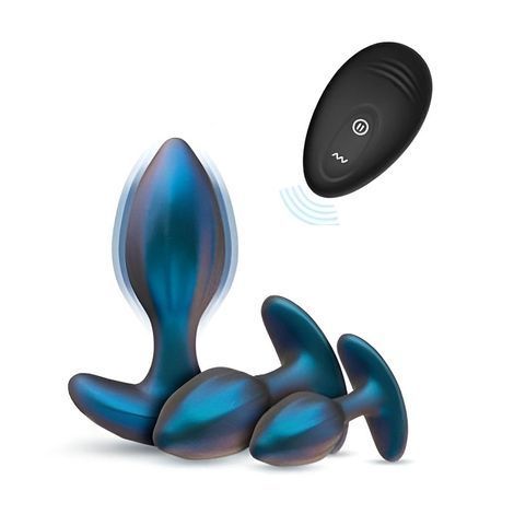 Основное фото Набор анальных пробок Blush Anal Adventures Matrix Cosmos Plug Kit синий