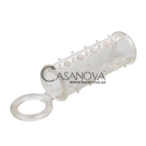 Основное фото Открытая насадка для пениса с кольцом для мошонки Sensation Enhancer прозрачная 11,5 см