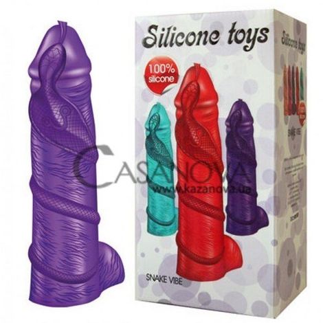Основное фото Реалистичный вибратор Silicone Toys Snake Vibe фиолетовый 17 см