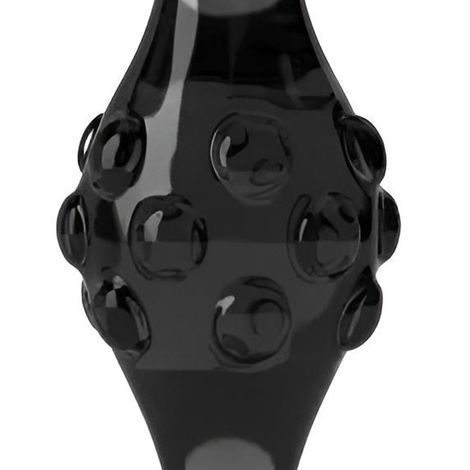 Основное фото Стеклянный фаллоимитатор LoveToy Glass Romance Dildo чёрный 11,3 см
