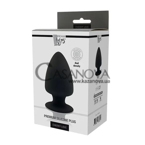Основне фото Термоактивна анальна пробка Dream Toys Premium Silicone Plug L чорна 13 см