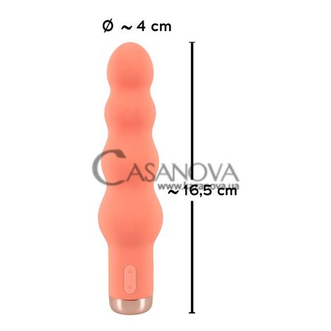 Основное фото Вибратор You2Toys Peachy Mini Beads Vibrator оранжевый 16,5 см