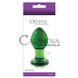 Дополнительное фото Анальная пробка Crystal Premium Glass Medium зелёная 8 см