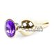 Дополнительное фото Анальная пробка Boss Series Plug-Jewellery BS6400070 золотистая с фиолетовым кристаллом 9,5 см