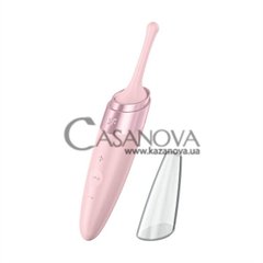 Основное фото Вибратор для клитора Satisfyer Twirling Delight розовый 17 см