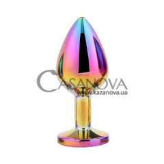 Основне фото Анальна пробка з каменем Gleaming Love Multicolour Plug Medium різнокольорова 8,3 см