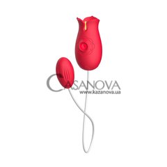 Основное фото Вагинально-клиторальный вибратор Flower Love Egg красный