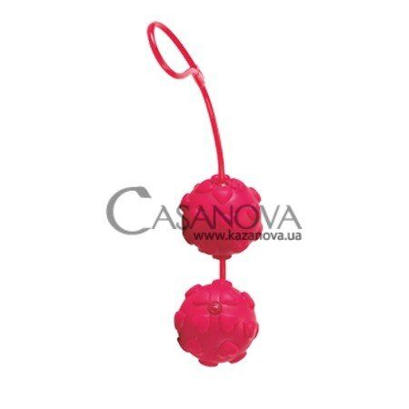 Основне фото Вагінальні кульки з сердечками Duo Balls червоні