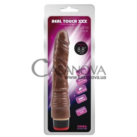 Основное фото Вибратор Real Touch XXX 8,8 Vibe Cock коричневый 21,5 см