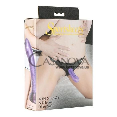 Основне фото Страпон Sportsheets Bikini Strap-On & Silicone Dildo Set