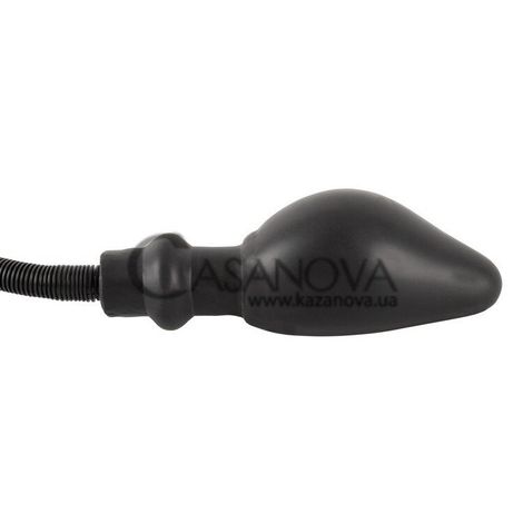 Основне фото Надувна анальна пробка з вібрацією Inflatable Vibrating Butt Plug чорна 17 см