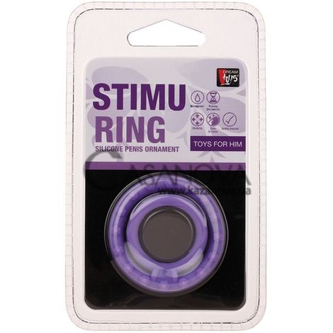 Основное фото Двойное эрекционное кольцо Stimu Ring фиолетовое