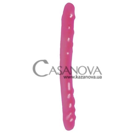 Основне фото Двосторонній фалоімітатор Basix Rubber Works рожевий 40 см