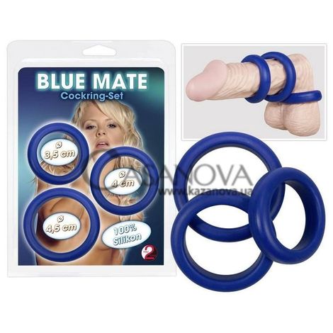 Основне фото Набір ерекційних кілець Blue Mate синій