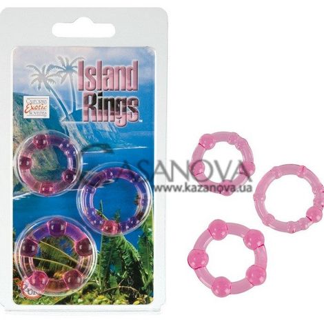Основне фото Набір кілець Silicone Island Rings рожевий