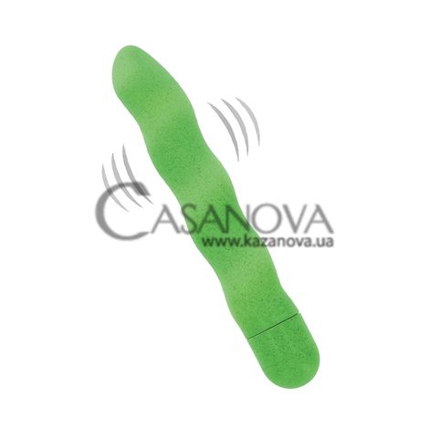 Основне фото Вагінальний вібратор Fuck Green Wave Vibrator зелений 18 см