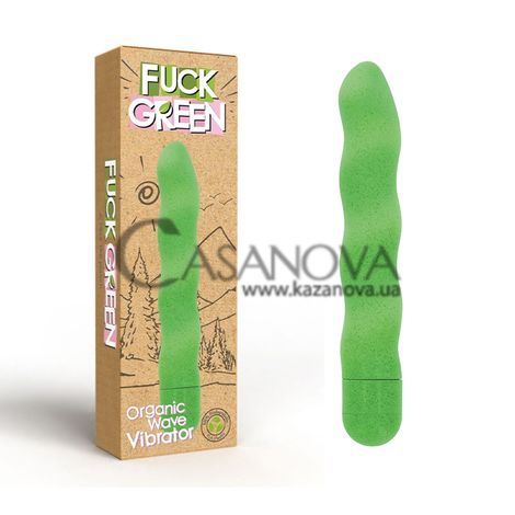 Основне фото Вагінальний вібратор Fuck Green Wave Vibrator зелений 18 см