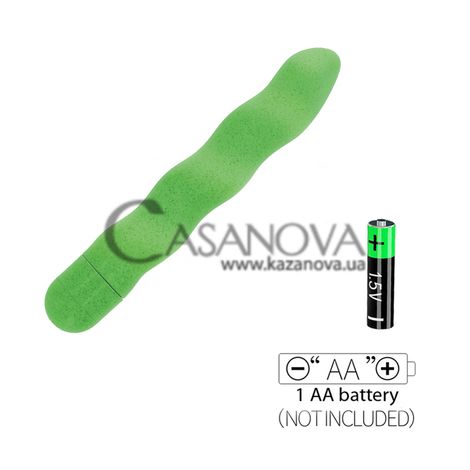 Основне фото Вагінальний вібратор Fuck Green Wave Vibrator зелений 18 см