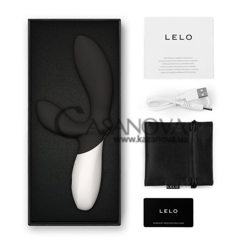 Основне фото Вібромасажер простати Lelo Loki Wave 2 чорно-білий 19,6 см