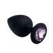 Дополнительное фото Анальная пробка Black Silicone Tourmalin L чёрно-фиолетовая 9 см